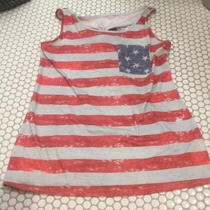 Racer back Bow American flag tank